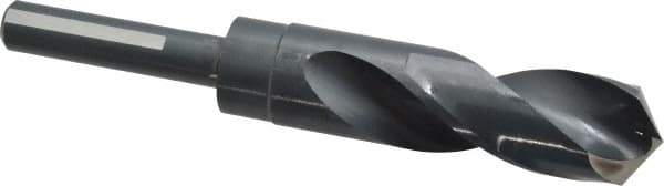 Chicago-Latrobe - 63/64" Drill, 118° Point, High Speed Steel Silver Deming & Reduced Shank Drill Bit - Oxide Finish, 6" OAL, Flats on Shank, 3-1/8" Flute Length, Right Hand Cut, Split Point, Spiral Flute, Regular Spiral - All Tool & Supply