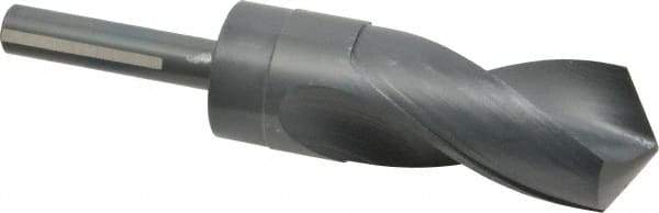 Chicago-Latrobe - 1-3/8" Drill, 118° Point, High Speed Steel Silver Deming & Reduced Shank Drill Bit - Oxide Finish, 6" OAL, Flats on Shank, 3-1/8" Flute Length, Right Hand Cut, Standard Point, Spiral Flute, Regular Spiral - All Tool & Supply