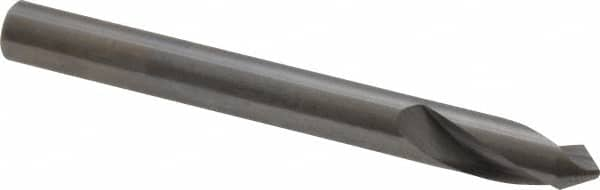 Made in USA - 1/4" Body Diam, 90°, 2-1/2" OAL, Solid Carbide Spotting Drill - All Tool & Supply