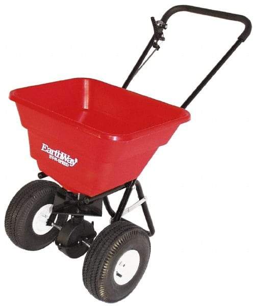 Made in USA - 80 Lb Polyethylene Walk Behind Broadcast Landscape Spreader - 10" Pneumatic Wheels - All Tool & Supply