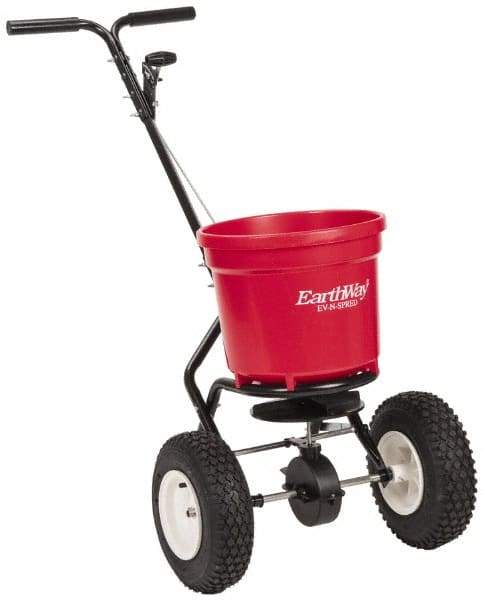 Made in USA - 50 Lb Polyethylene Walk Behind Broadcast Landscape Spreader - 13" Wheels - All Tool & Supply