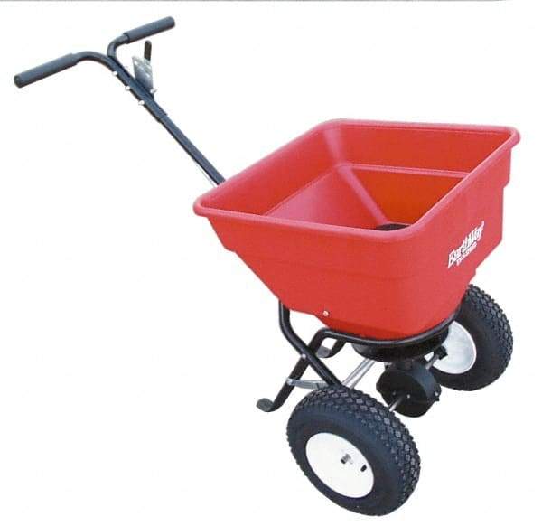 Made in USA - 100 Lb Polyethylene Walk Behind Broadcast Landscape Spreader - 13" Wheels - All Tool & Supply