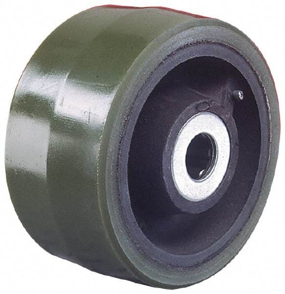 Albion - 10 Inch Diameter x 3 Inch Wide, Polyurethane Caster Wheel - 3,000 Lb. Capacity, 3-1/4 Inch Hub Length, 1 Inch Axle Diameter, Roller Bearing - All Tool & Supply