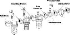 Parker - Nitrile FRL Modular Port Block Kit - Use with P3N - All Tool & Supply