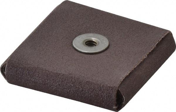 3M - 120 FEPA Grit, Fine Grade, Aluminum Oxide Square Pad - 2" Long x 2" Wide x 1/2" Thick, Cloth Backed, X Backing Weight, 12,000 Max RPM - All Tool & Supply