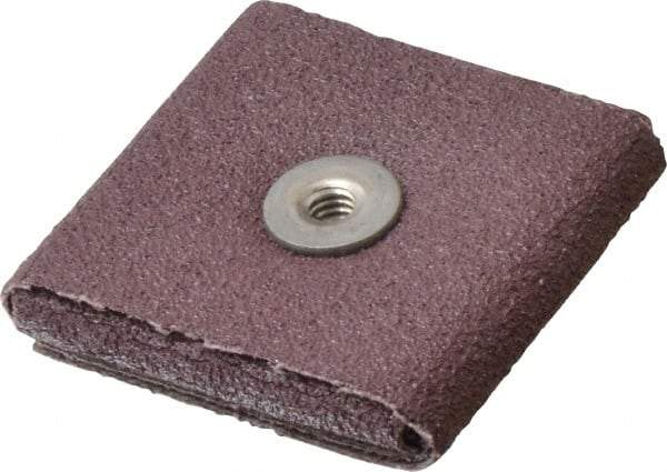 3M - 60 Grit, Medium Grade, Aluminum Oxide Square Pad - 2" Long x 2" Wide x 3/8" Thick, Cloth Backed, X Backing Weight, 12,000 Max RPM - All Tool & Supply