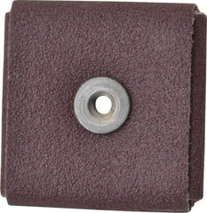 3M - 80 Grit, Medium Grade, Aluminum Oxide Square Pad - 2" Long x 2" Wide x 3/8" Thick, Cloth Backed, X Backing Weight, 12,000 Max RPM - All Tool & Supply