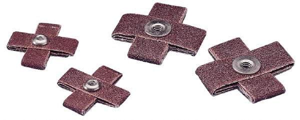 3M - 60 Grit, Medium Grade, Aluminum Oxide Cross Pad - 2" Long x 2" Wide x 3/4" Thick, Cloth Backed, X Backing Weight, 8 Ply, 18,000 Max RPM - All Tool & Supply