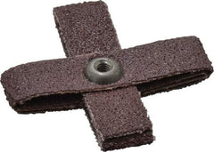 3M - 60 Grit, Medium Grade, Aluminum Oxide Cross Pad - 2" Long x 2" Wide x 1/2" Thick, Cloth Backed, X Backing Weight, 8 Ply, 18,000 Max RPM - All Tool & Supply