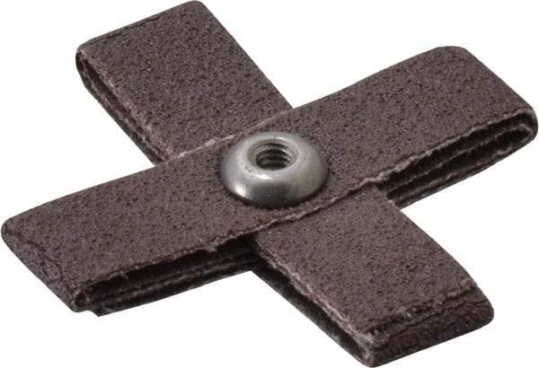 3M - 80 Grit, Medium Grade, Aluminum Oxide Cross Pad - 2" Long x 2" Wide x 1/2" Thick, Cloth Backed, X Backing Weight, 8 Ply, 18,000 Max RPM - All Tool & Supply