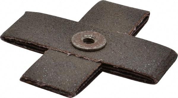 3M - 80 Grit, Medium Grade, Aluminum Oxide Cross Pad - 3" Long x 3" Wide x 1" Thick, Cloth Backed, X Backing Weight, 8 Ply, 18,000 Max RPM - All Tool & Supply