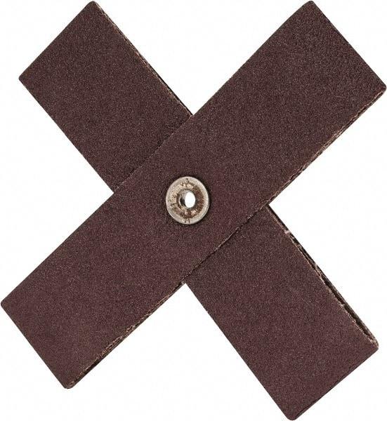 3M - 60 Grit, Medium Grade, Aluminum Oxide Cross Pad - 6" Long x 6" Wide x 1-1/2" Thick, Cloth Backed, X Backing Weight, 8 Ply, 9,000 Max RPM - All Tool & Supply