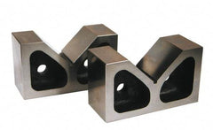 SPI - 4-1/2" Max Capacity, 90° Angle, Cast Iron V-Block - 3-15/16" Long x 7-7/8" Wide x 5-1/2" High, Sold as Matched Pair - All Tool & Supply