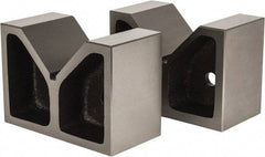 Value Collection - 4-1/2" Max Capacity, 90° Angle, Cast Iron V-Block - 8" Long x 4" Wide x 5-1/2" High, Sold as Matched Pair - All Tool & Supply