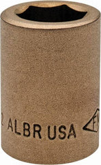 Ampco - 21/32", 1/2" Drive, Standard Hand Socket - 6 Points, 1-7/16" OAL, Aluminum Bronze - All Tool & Supply