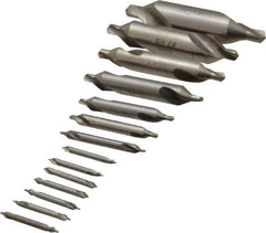 Keo - 14 Piece, #5/0 to 8, Plain Edge, High Speed Steel Combo Drill & Countersink Set - 60° Incl Angle - All Tool & Supply