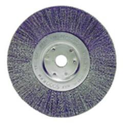 6" Diameter - 1/2-5/8" Arbor Hole - Crimped Steel Wire Straight Wheel - All Tool & Supply