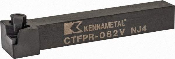 Kennametal - CTFP, Right Hand Cut, 0° Lead Angle, 1/2" Shank Height x 1/2" Shank Width, Positive Rake Indexable Turning Toolholder - 3-1/2" OAL, TP..22. Insert Compatibility, Series Kendex - All Tool & Supply