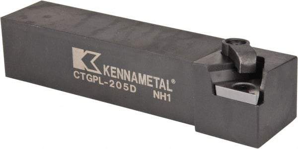 Kennametal - CTGP, Left Hand Cut, 0° Lead Angle, 1-1/4" Shank Height x 1-1/4" Shank Width, Positive Rake Indexable Turning Toolholder - 6" OAL, TP..54. Insert Compatibility, Series Kendex - All Tool & Supply