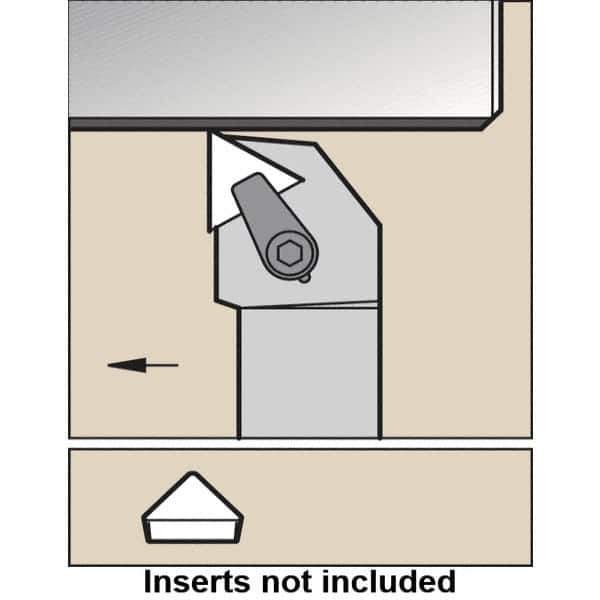 Kennametal - CTGP, Right Hand Cut, 5° Lead Angle, 20mm Shank Height x 20mm Shank Width, Neutral Rake Indexable Turning Toolholder - 125mm OAL, TP.. Insert Compatibility, Series Kendex - All Tool & Supply