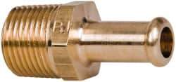 Parker - 3/8 NPT Thread Hose Barb x Male NPT Connector - 3/8" ID Hose, Brass - All Tool & Supply