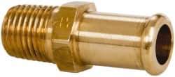 Parker - 1/4 NPT Thread Hose Barb x Male NPT Connector - 1/2" ID Hose, Brass - All Tool & Supply