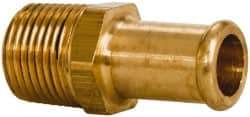 Parker - 3/8 NPT Thread Hose Barb x Male NPT Connector - 1/2" ID Hose, Brass - All Tool & Supply