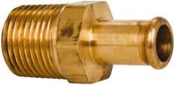 Parker - 1/2 NPT Thread Hose Barb x Male NPT Connector - 1/2" ID Hose, Brass - All Tool & Supply