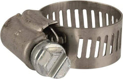 Parker - 0.38 to 0.87" Diam, Stainless Steel Worm Drive Clamp - All Tool & Supply