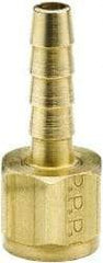 Parker - 1/4 NPSM Thread Hose Barb x Female Swivel Ball-End Connector - 5/16" ID Hose x 0.353" OD Hose, Brass - All Tool & Supply