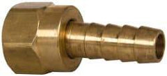 Parker - 5/8 Straight Thread Hose Barb x Female 45° SAE Swivel Connector - 3/8" ID Hose x 0.415" OD Hose, Brass - All Tool & Supply