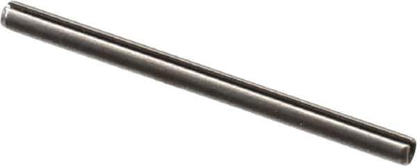 Value Collection - 2mm Diam x 30mm Long Slotted Spring Pin - Grade 1070-1080 Steel, Plain Finish - All Tool & Supply