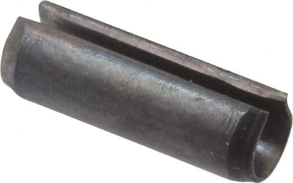 Value Collection - 2.5mm Diam x 8mm Long Slotted Spring Pin - Grade 1070-1080 Steel, Plain Finish - All Tool & Supply