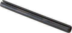 Value Collection - 3mm Diam x 32mm Long Slotted Spring Pin - Grade 1070-1080 Steel, Plain Finish - All Tool & Supply