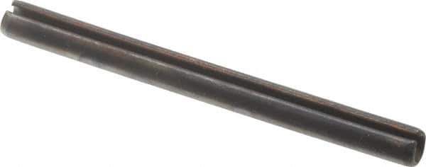 Value Collection - 3mm Diam x 35mm Long Slotted Spring Pin - Grade 1070-1080 Steel, Plain Finish - All Tool & Supply