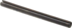 Value Collection - 3mm Diam x 35mm Long Slotted Spring Pin - Grade 1070-1080 Steel, Plain Finish - All Tool & Supply