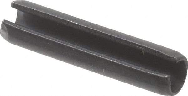 Value Collection - 3.5mm Diam x 16mm Long Slotted Spring Pin - Grade 1070-1080 Steel, Plain Finish - All Tool & Supply