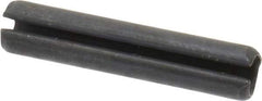 Value Collection - 3.5mm Diam x 18mm Long Slotted Spring Pin - Grade 1070-1080 Steel, Plain Finish - All Tool & Supply