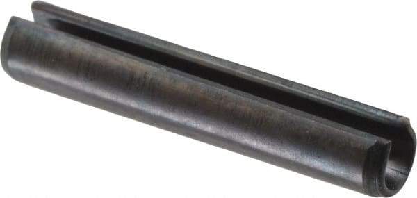 Value Collection - 3.5mm Diam x 20mm Long Slotted Spring Pin - Grade 1070-1080 Steel, Plain Finish - All Tool & Supply