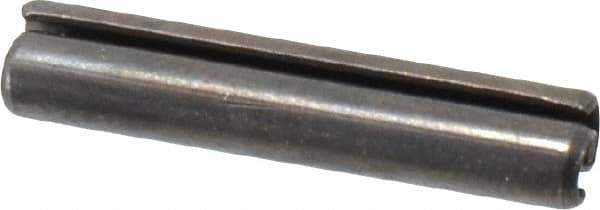 Value Collection - 3.5mm Diam x 26mm Long Slotted Spring Pin - Grade 1070-1080 Steel, Plain Finish - All Tool & Supply