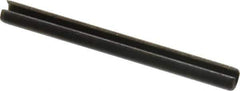 Value Collection - 3.5mm Diam x 40mm Long Slotted Spring Pin - Grade 1070-1080 Steel, Plain Finish - All Tool & Supply