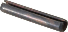 Value Collection - 4mm Diam x 22mm Long Slotted Spring Pin - Grade 1070-1080 Steel, Plain Finish - All Tool & Supply