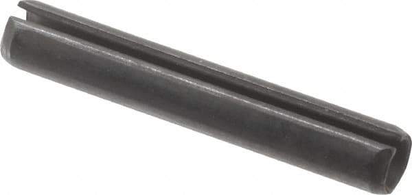 Value Collection - 4mm Diam x 26mm Long Slotted Spring Pin - Grade 1070-1080 Steel, Plain Finish - All Tool & Supply