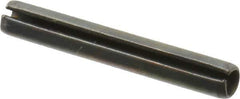 Value Collection - 4mm Diam x 28mm Long Slotted Spring Pin - Grade 1070-1080 Steel, Plain Finish - All Tool & Supply