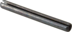 Value Collection - 4mm Diam x 35mm Long Slotted Spring Pin - Grade 1070-1080 Steel, Plain Finish - All Tool & Supply