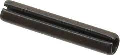 Value Collection - 5mm Diam x 28mm Long Slotted Spring Pin - Grade 1070-1080 Steel, Plain Finish - All Tool & Supply