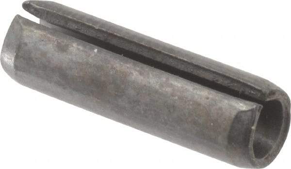 Value Collection - 6mm Diam x 20mm Long Slotted Spring Pin - Grade 1070-1080 Steel, Plain Finish - All Tool & Supply