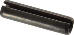 Value Collection - 10mm Diam x 40mm Long Slotted Spring Pin - Grade 1070-1080 Steel, Plain Finish - All Tool & Supply