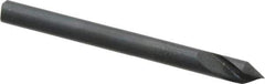 M.A. Ford - 1/8" Head Diam, 1/8" Shank Diam, 1 Flute 60° High Speed Steel Countersink - Bright Finish, 1-1/2" OAL, 0.03" Nose Diam, Single End, Straight Shank, Right Hand Cut - All Tool & Supply