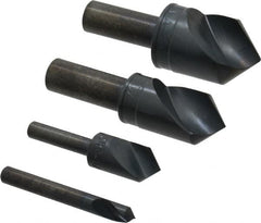 M.A. Ford - 4 Piece, 1/4 to 1" Head Diam, 90° Included Angle, Single End Countersink Set - All Tool & Supply